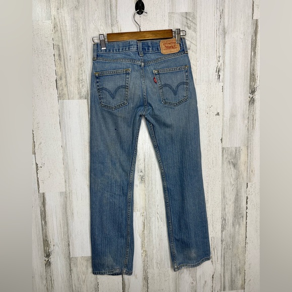 Levi's Boys 514 Straight Denim Jeans Blue Size 12R - Picture 3 of 17